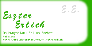 eszter erlich business card